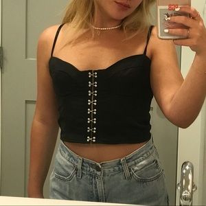 going out too in black // slightly corset-like